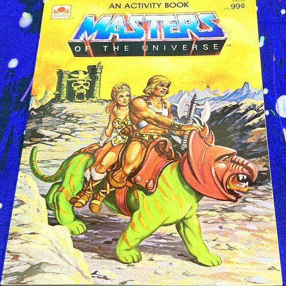 VINTAGE * 1983* MASTERS OF THE UNIVERSE ACTIVITY BOOK * MATTEL x HE-MAN x GOLDEN - Picture 1 of 12